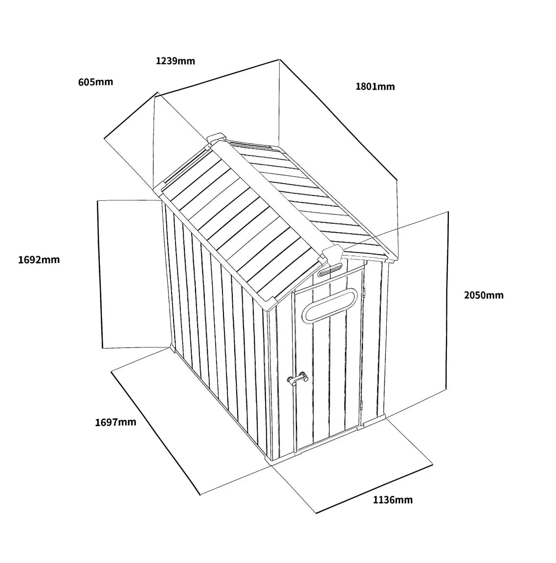 4 x 6 Composite Garden Shed