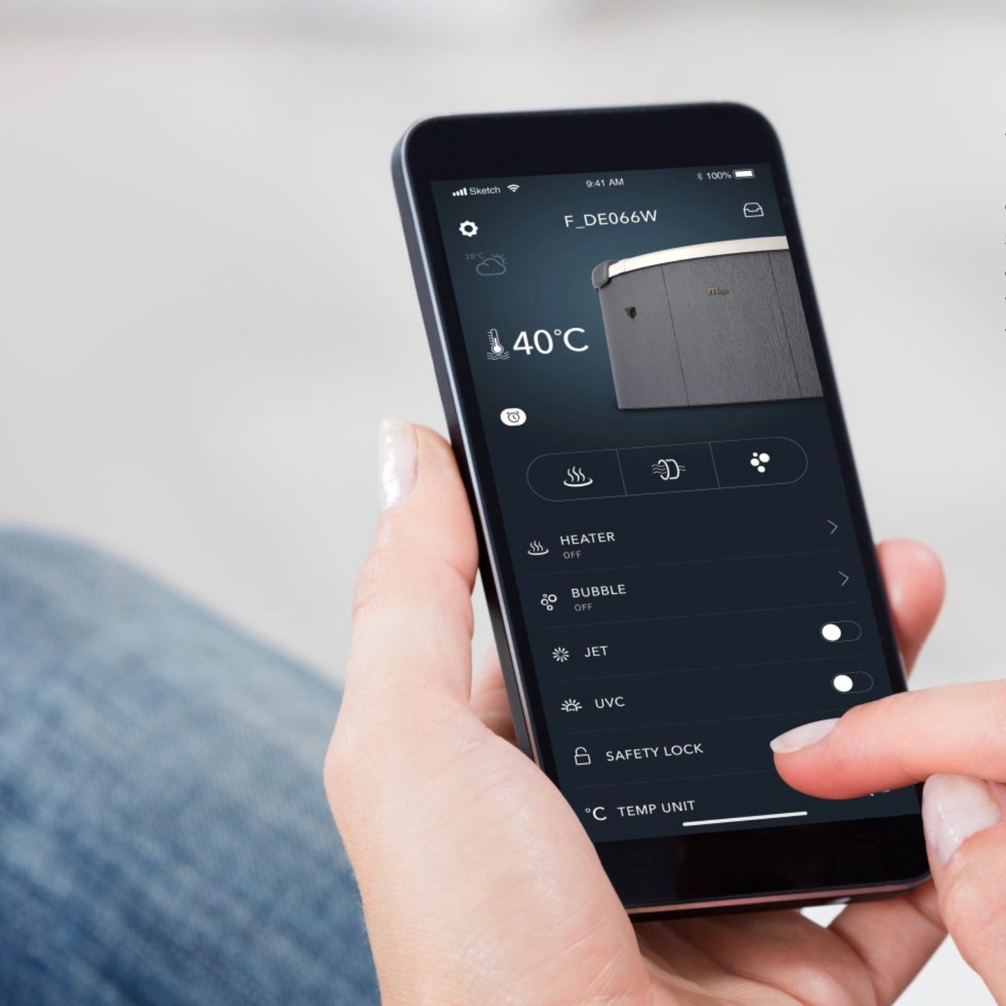 MSpa Denver Portable Hard Frame Hot Tub - Grey - Hot Tub Shop