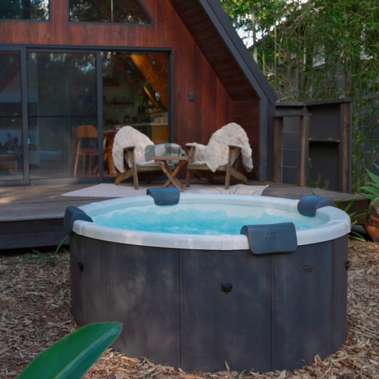 MSpa Denver Portable Hard Frame Hot Tub - Grey - Hot Tub Shop