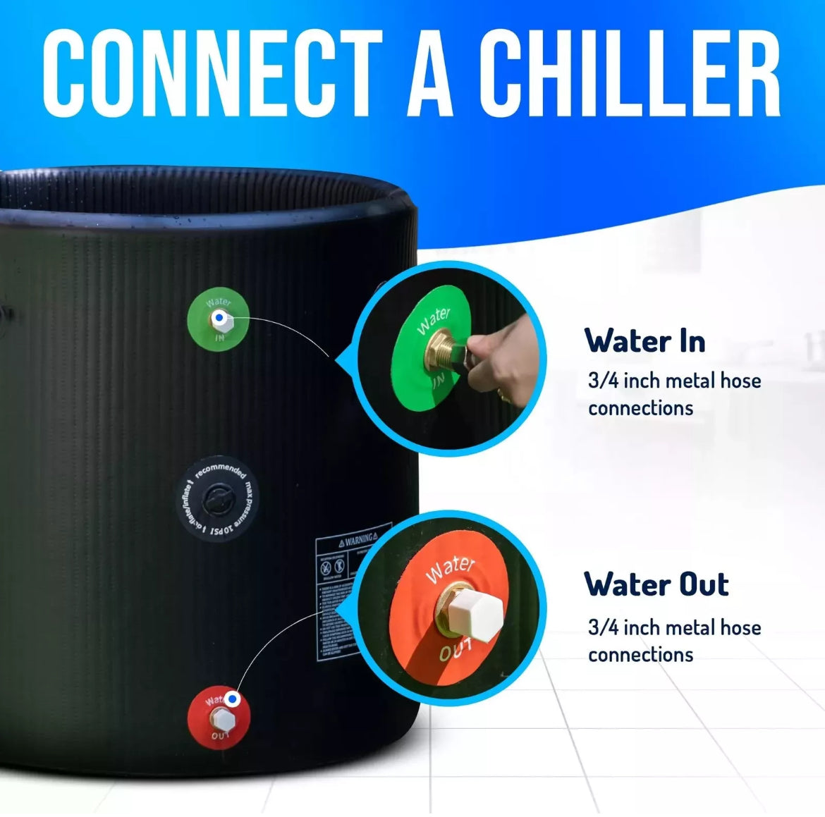 Pro Cold Water Therapy Plunge Tub | Ice Bath | Drop Stitch | XL - Hot Tub Shop