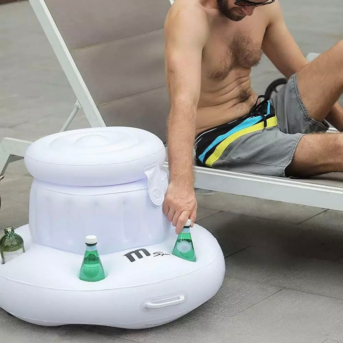 Inflatable Box Information MSpa Inflatable Ice Box & Snack Box With Drinks Holders | Hot Tub Shop