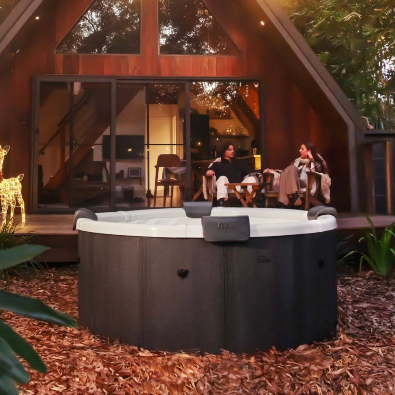 MSpa Denver Portable Hard Frame Hot Tub - Grey - Hot Tub Shop