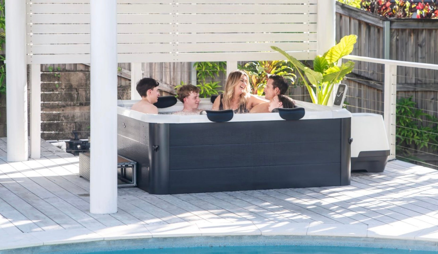 MSpa Oslo Aero Plus XL Portable Hard Frame Hot Tub - Grey - Hot Tub Shop