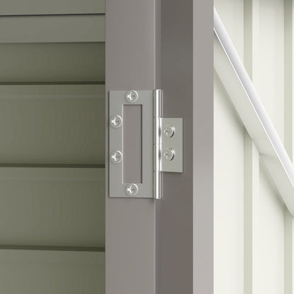 Outsunny 8 x 4FT Metal Garden Storage Shed with Double Doors, Light Grey