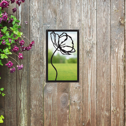 Poppy Flower, SunCatcher Garden Mirror Rectangular Design - Hot Tub Shop