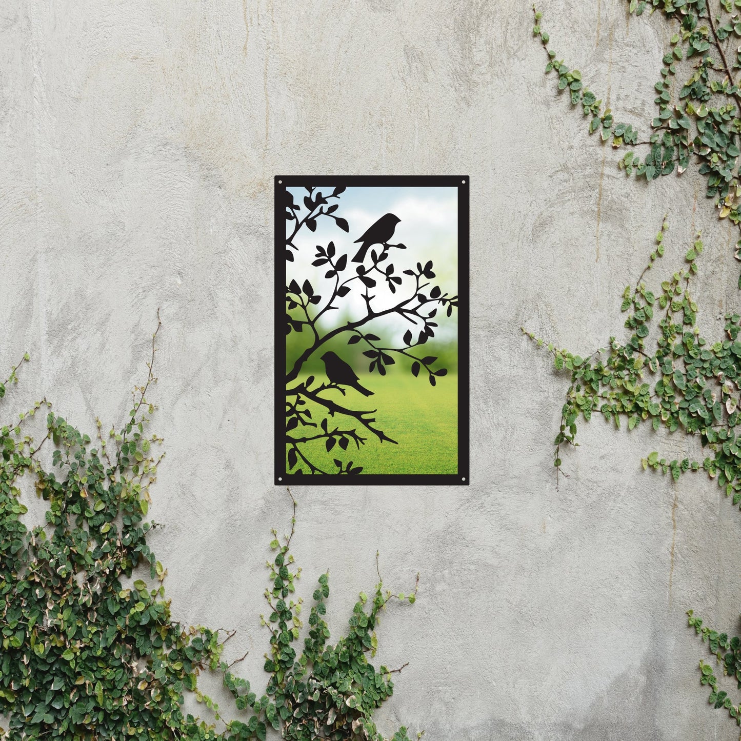 Song Birds in a Tree, SunCatcher Garden Mirror Rectangular Design - Hot Tub Shop