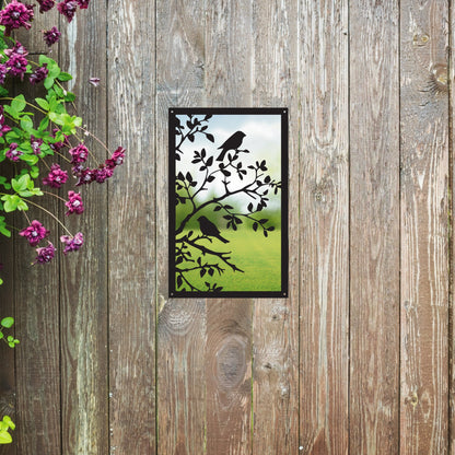 Song Birds in a Tree, SunCatcher Garden Mirror Rectangular Design - Hot Tub Shop
