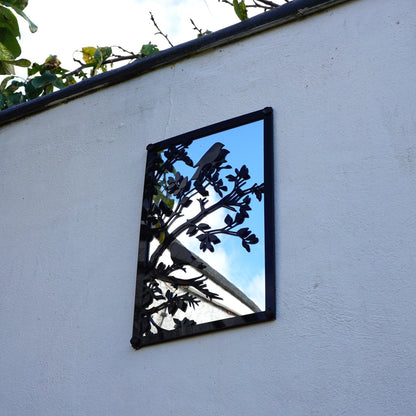 Song Birds in a Tree, SunCatcher Garden Mirror Rectangular Design - Hot Tub Shop