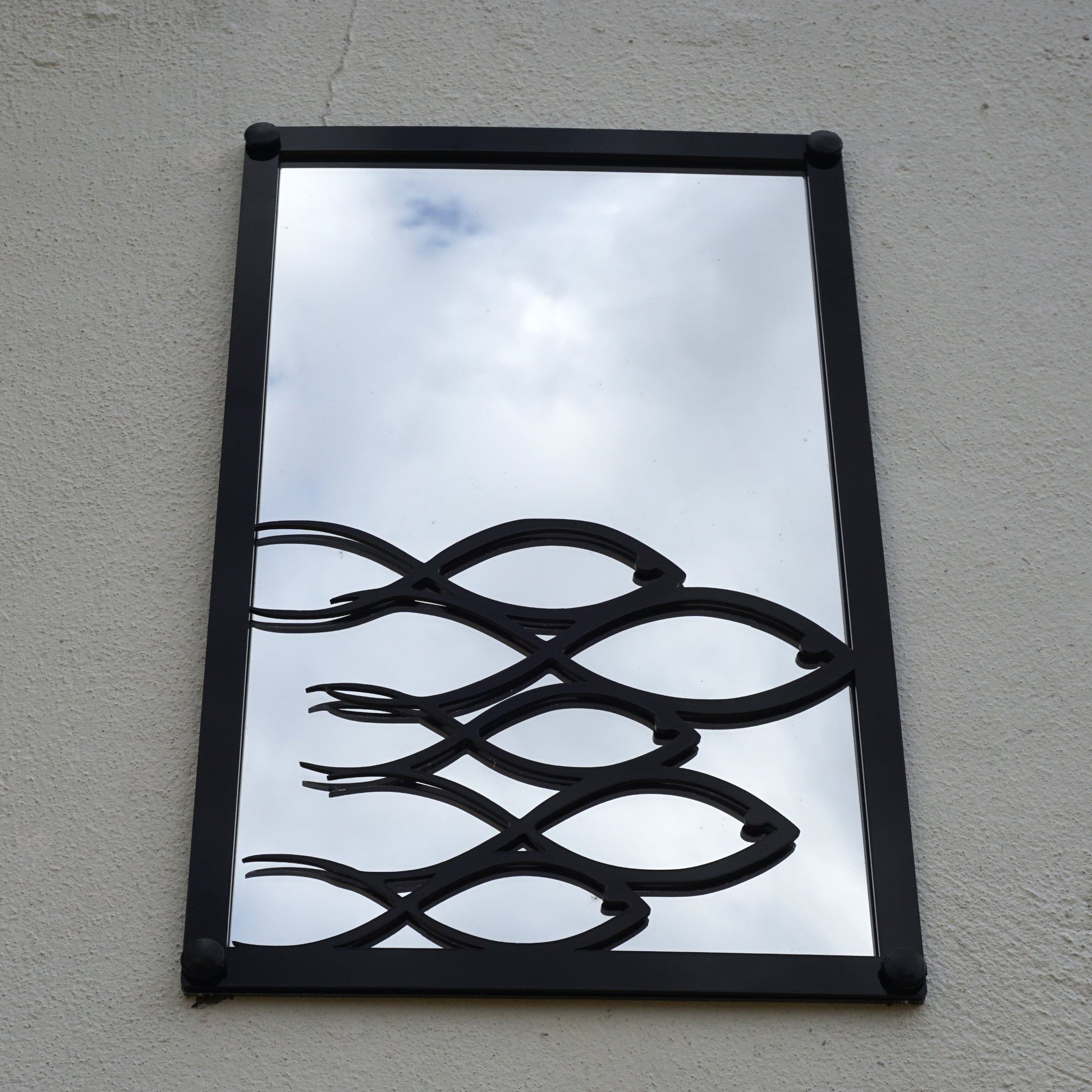 Swimming Fish, SunCatcher Garden Mirror Rectangular Design - Hot Tub Shop