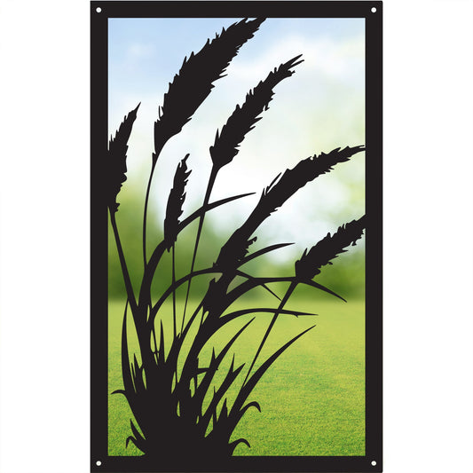Grasses in the Wind, SunCatcher Garden Mirror Rectangular Design - Hot Tub Shop