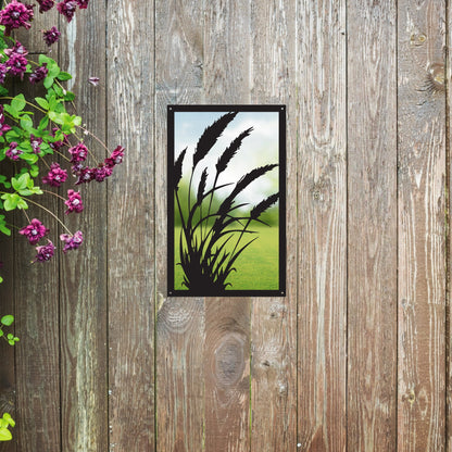 Grasses in the Wind, SunCatcher Garden Mirror Rectangular Design - Hot Tub Shop