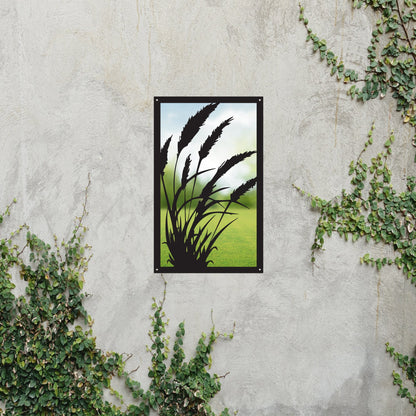 Grasses in the Wind, SunCatcher Garden Mirror Rectangular Design - Hot Tub Shop