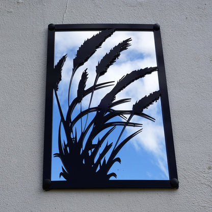 Grasses in the Wind, SunCatcher Garden Mirror Rectangular Design - Hot Tub Shop
