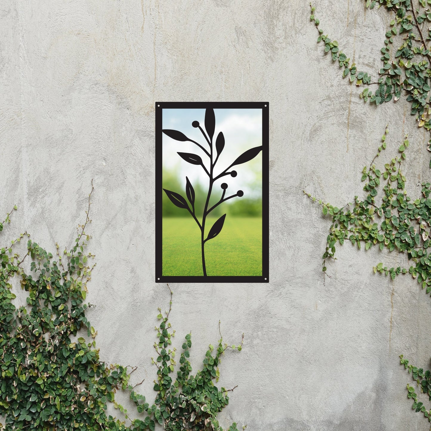 Olive Branch, SunCatcher Garden Mirror Rectangular Design - Hot Tub Shop