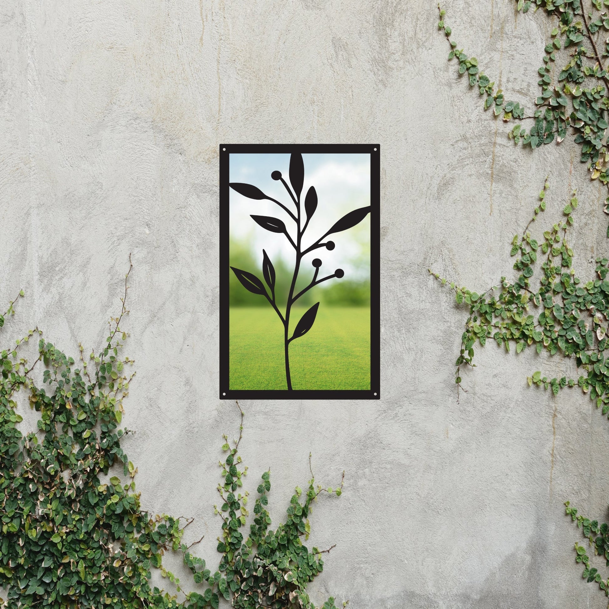 Olive Branch, SunCatcher Garden Mirror Rectangular Design - Hot Tub Shop