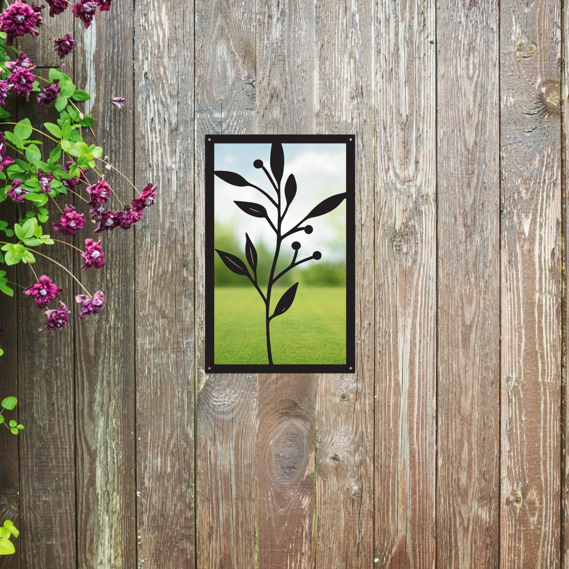 Olive Branch, SunCatcher Garden Mirror Rectangular Design - Hot Tub Shop