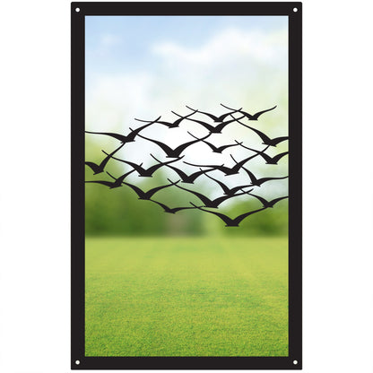 Flock of Birds, SunCatcher Garden Mirror Rectangular Design - Hot Tub Shop