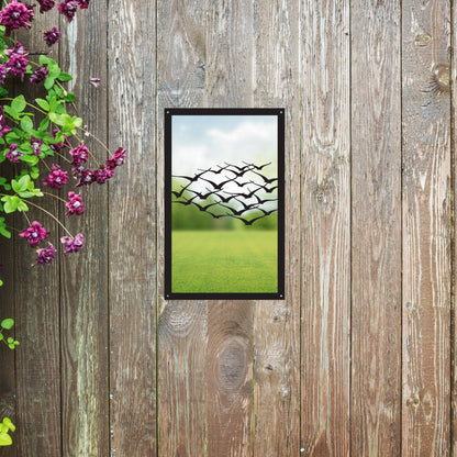 Flock of Birds, SunCatcher Garden Mirror Rectangular Design - Hot Tub Shop