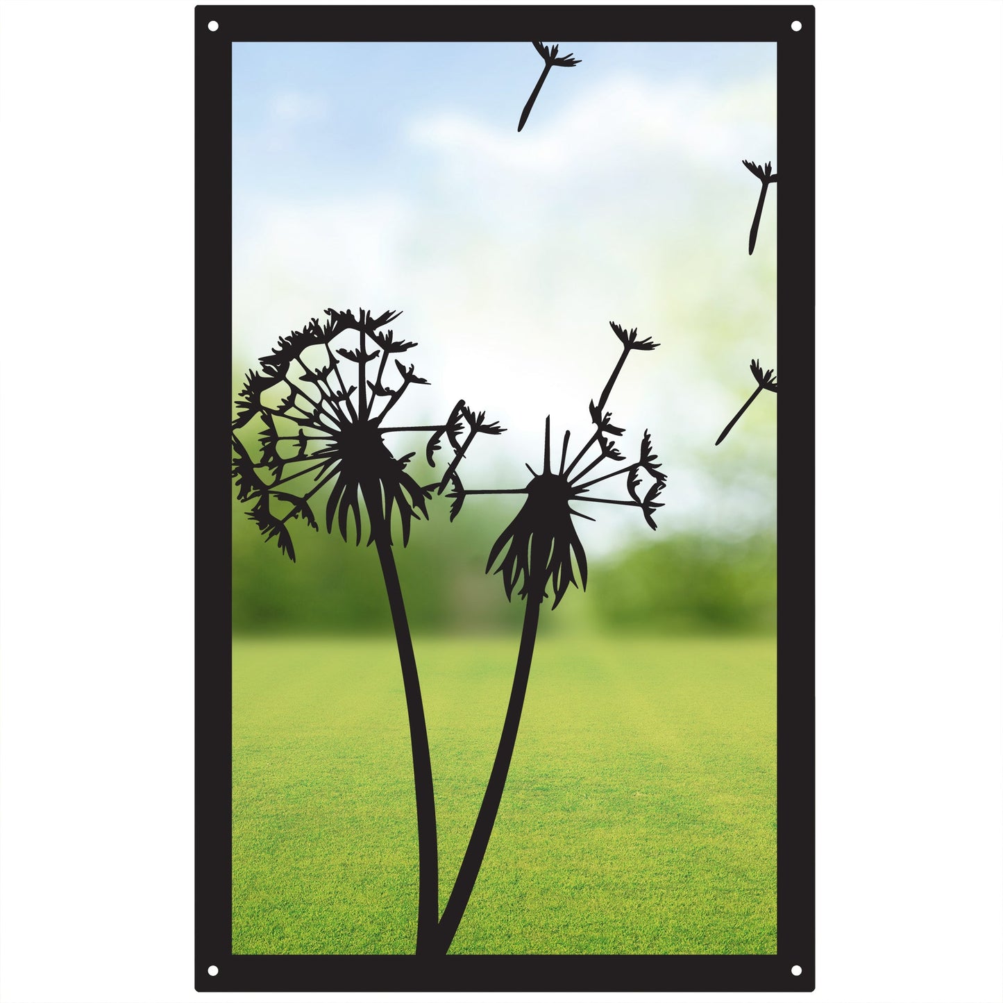Dandelion in the Wind, SunCatcher Garden Mirror Rectangular Design - Hot Tub Shop