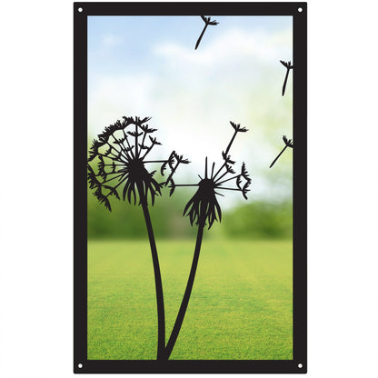 Dandelion in the Wind, SunCatcher Garden Mirror Rectangular Design - Hot Tub Shop