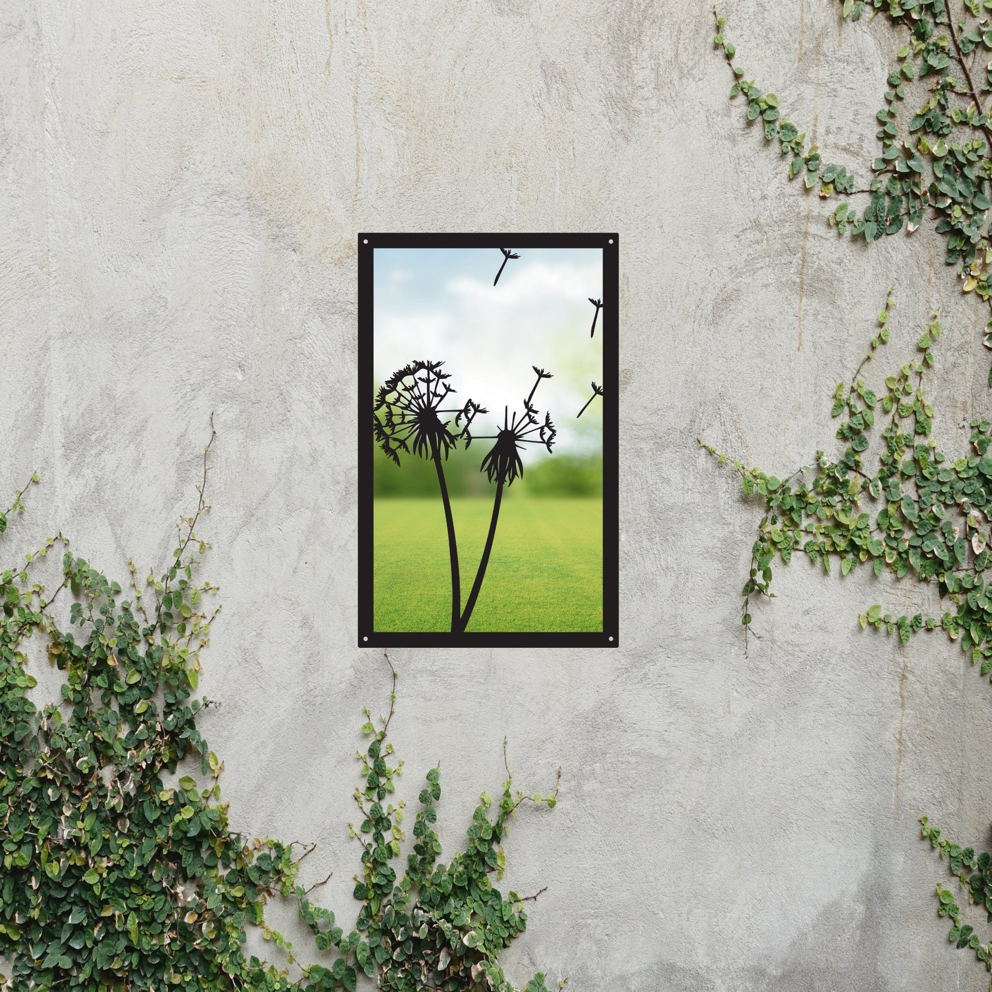 Dandelion in the Wind, SunCatcher Garden Mirror Rectangular Design - Hot Tub Shop