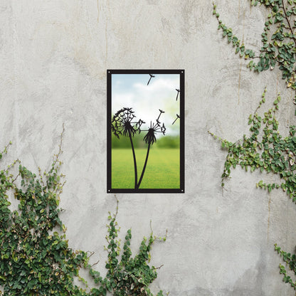 Dandelion in the Wind, SunCatcher Garden Mirror Rectangular Design - Hot Tub Shop