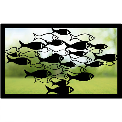 School of Fish, SunCatcher Garden Mirror Rectangular Design - Hot Tub Shop
