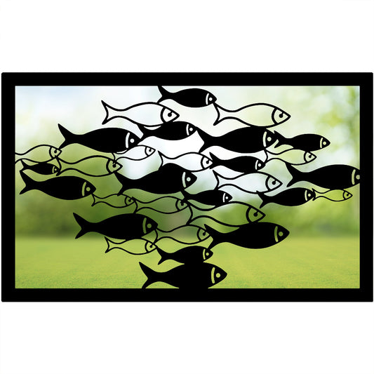 School of Fish, SunCatcher Garden Mirror Rectangular Design - Hot Tub Shop