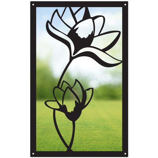 Lotus Flower, SunCatcher Garden Mirror Rectangular Design - Hot Tub Shop