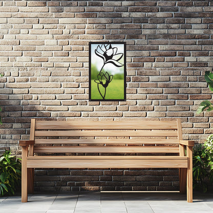 Lotus Flower, SunCatcher Garden Mirror Rectangular Design - Hot Tub Shop