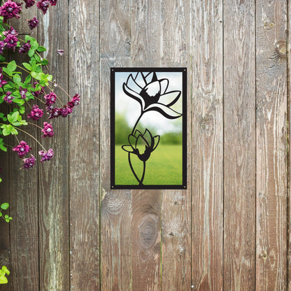 Lotus Flower, SunCatcher Garden Mirror Rectangular Design - Hot Tub Shop