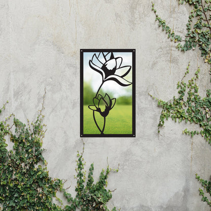 Lotus Flower, SunCatcher Garden Mirror Rectangular Design - Hot Tub Shop