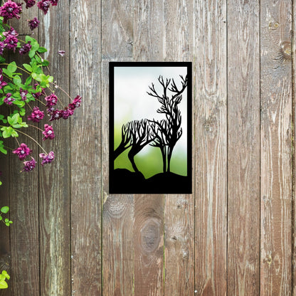 Turning Stag, SunCatcher Garden Mirror Highland Stag Design - Hot Tub Shop
