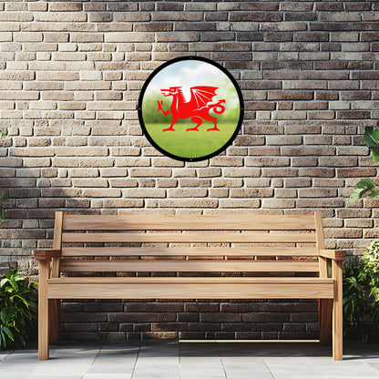Round SunCatcher Garden Mirror Welsh Dragon - Hot Tub Shop