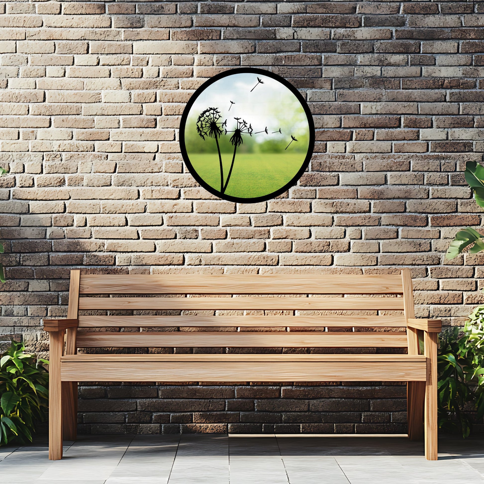 SunCatcher Garden Mirror Round Dandelions Range of Sizes - Hot Tub Shop