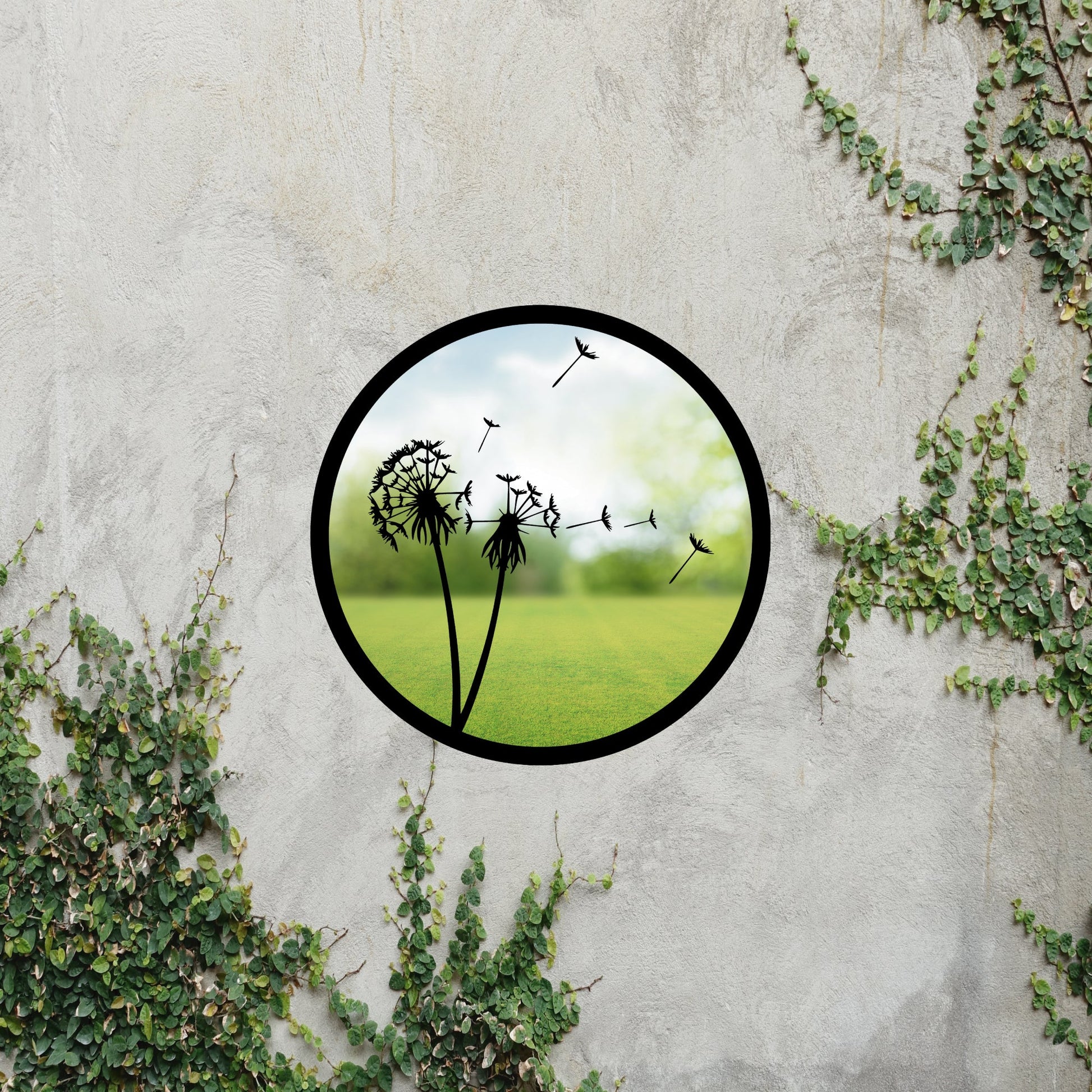 SunCatcher Garden Mirror Round Dandelions Range of Sizes - Hot Tub Shop