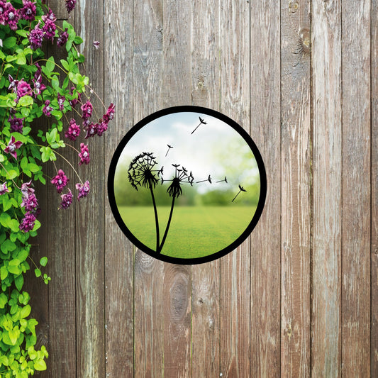 SunCatcher Garden Mirror Round Dandelions Range of Sizes - Hot Tub Shop