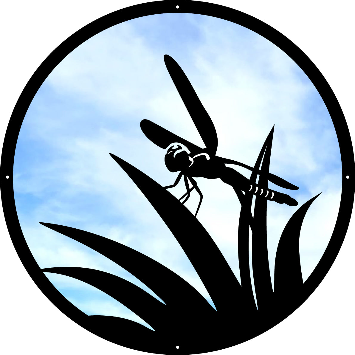 Round SunCatcher Garden Mirror Little Dragonfly - Hot Tub Shop