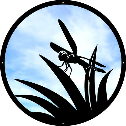 Round SunCatcher Garden Mirror Little Dragonfly - Hot Tub Shop