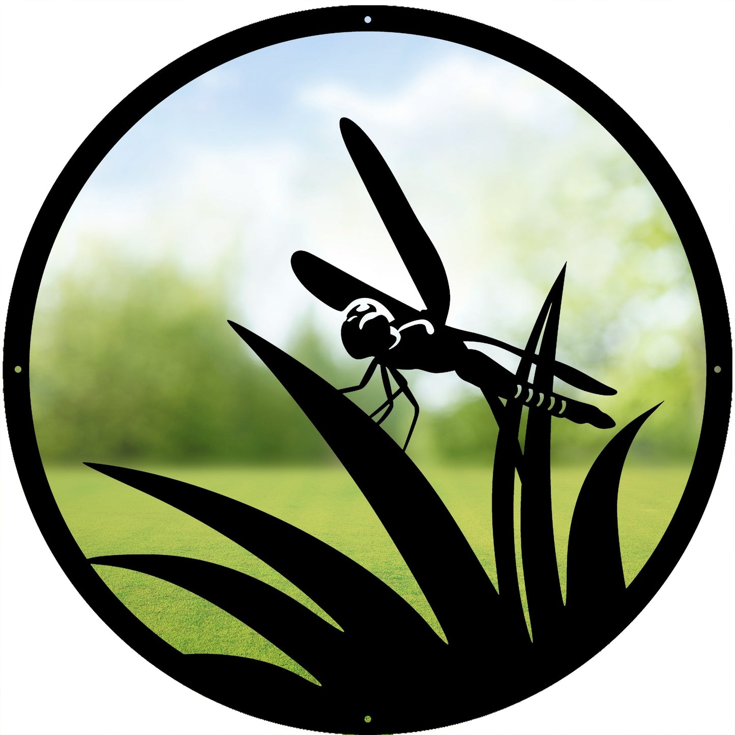 Round SunCatcher Garden Mirror Little Dragonfly - Hot Tub Shop