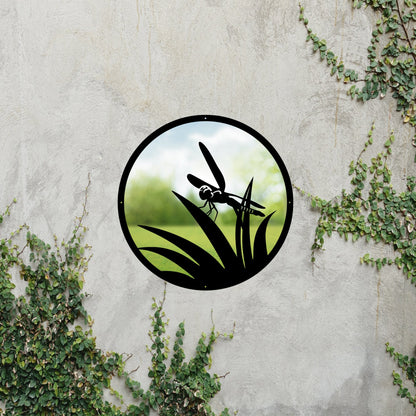 Round SunCatcher Garden Mirror Little Dragonfly - Hot Tub Shop