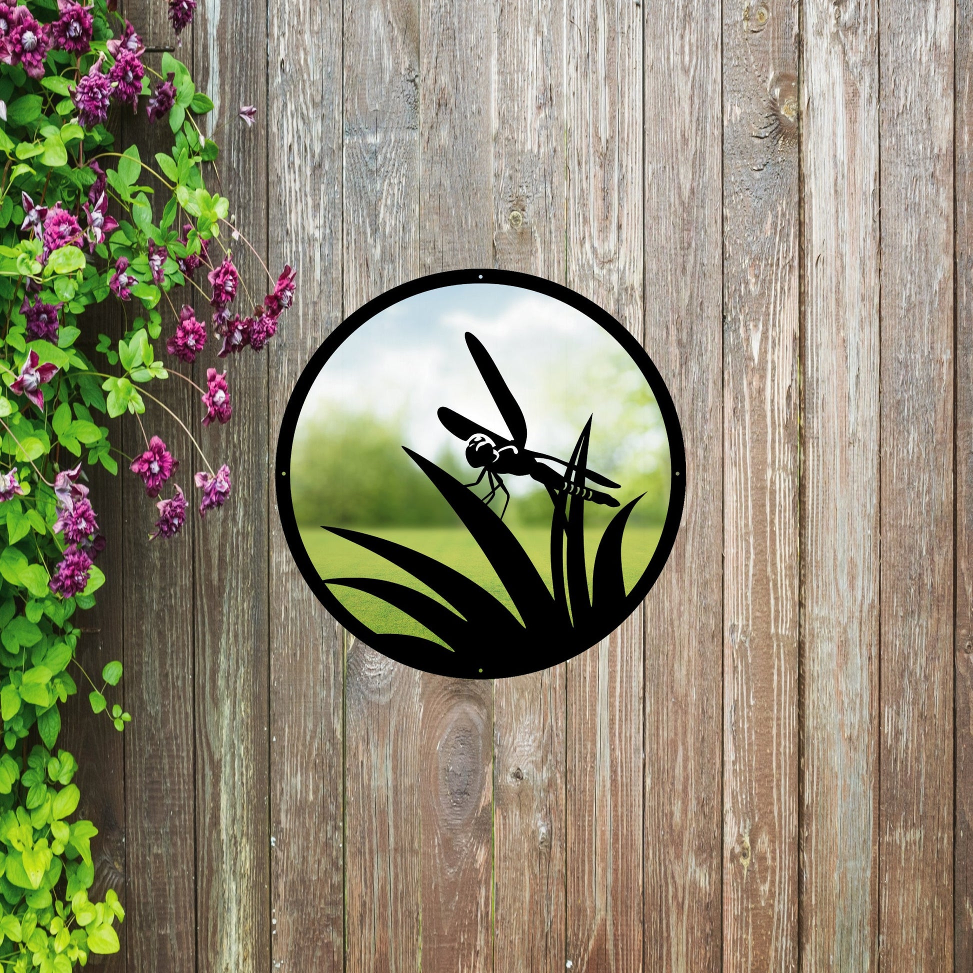 Round SunCatcher Garden Mirror Little Dragonfly - Hot Tub Shop