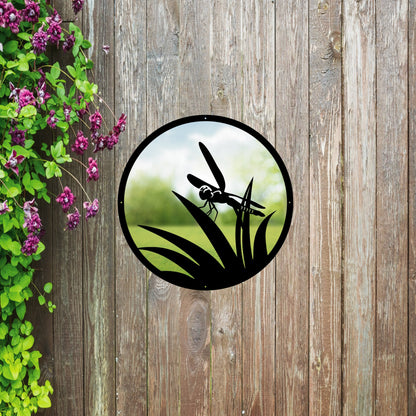 Round SunCatcher Garden Mirror Little Dragonfly - Hot Tub Shop