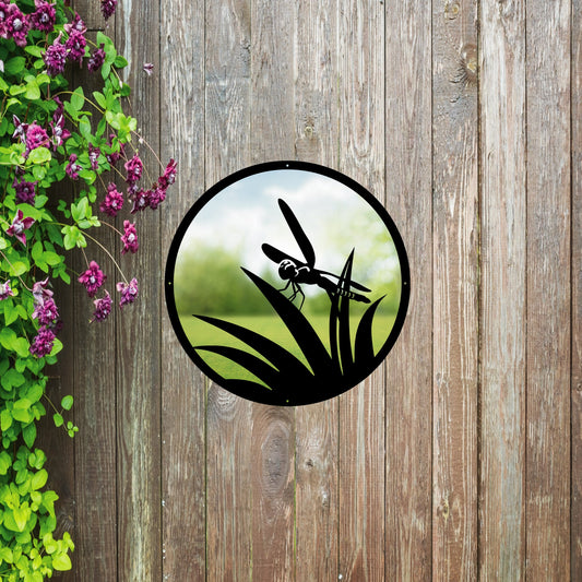 Round SunCatcher Garden Mirror Little Dragonfly - Hot Tub Shop