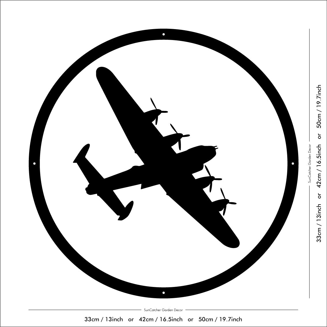 Round SunCatcher Garden Mirror Lancaster Bomber - Hot Tub Shop