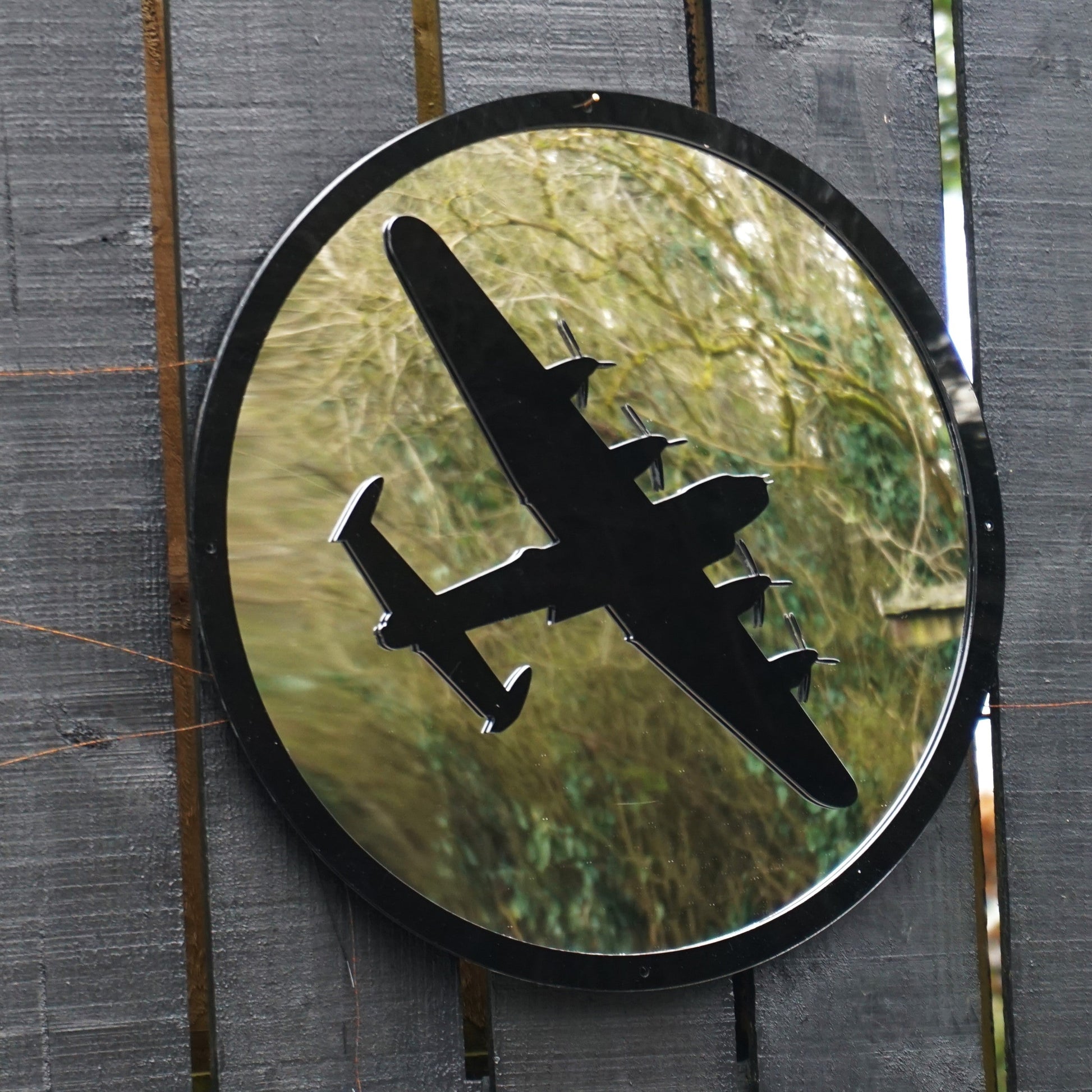 Round SunCatcher Garden Mirror Lancaster Bomber - Hot Tub Shop
