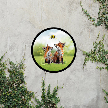 SunCatcher Garden Mirror Blaze, Blare and Bumble Round, Illustrations by Bree Merryn - Hot Tub Shop