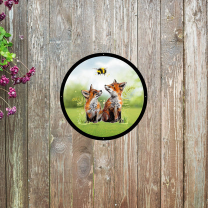 SunCatcher Garden Mirror Blaze, Blare and Bumble Round, Illustrations by Bree Merryn - Hot Tub Shop