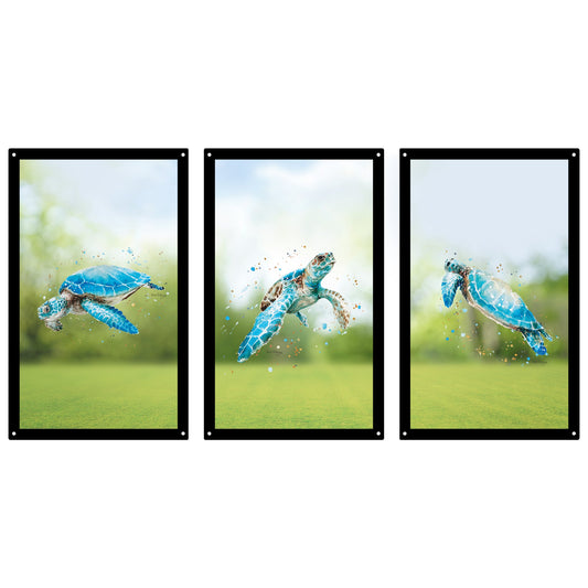 SunCatcher Garden Mirror Set 3 Turtle Tribe Illustrations by Bree Merryn - Hot Tub Shop