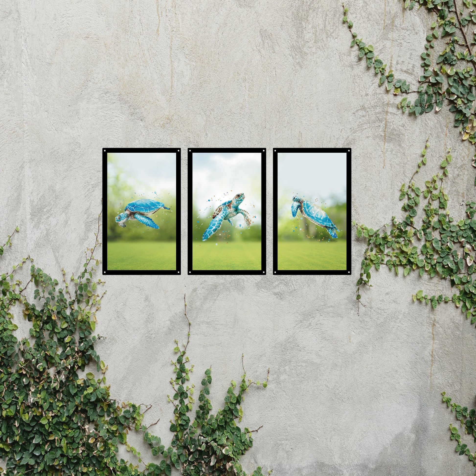 SunCatcher Garden Mirror Set 3 Turtle Tribe Illustrations by Bree Merryn - Hot Tub Shop